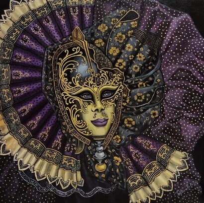 AURA OR VIOLETTE - a Paint Artowrk by Marie Mathilde   Fiorillo